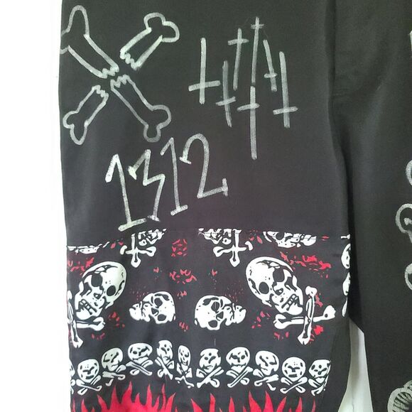 Crust Punk Perry Ellis Custom Pants Sz 36x29 Goth Metal Moto Rock Hiphop Grunge - Picture 8 of 16